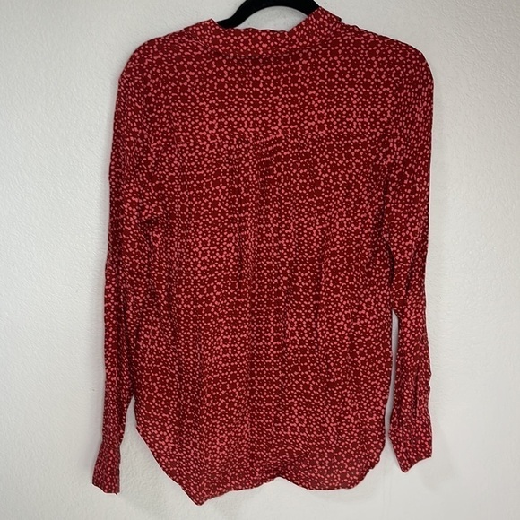 Holding Horses Anthropologie Sammie Long Sleeve Printed Button Front Blouse 2 - Picture 4 of 10